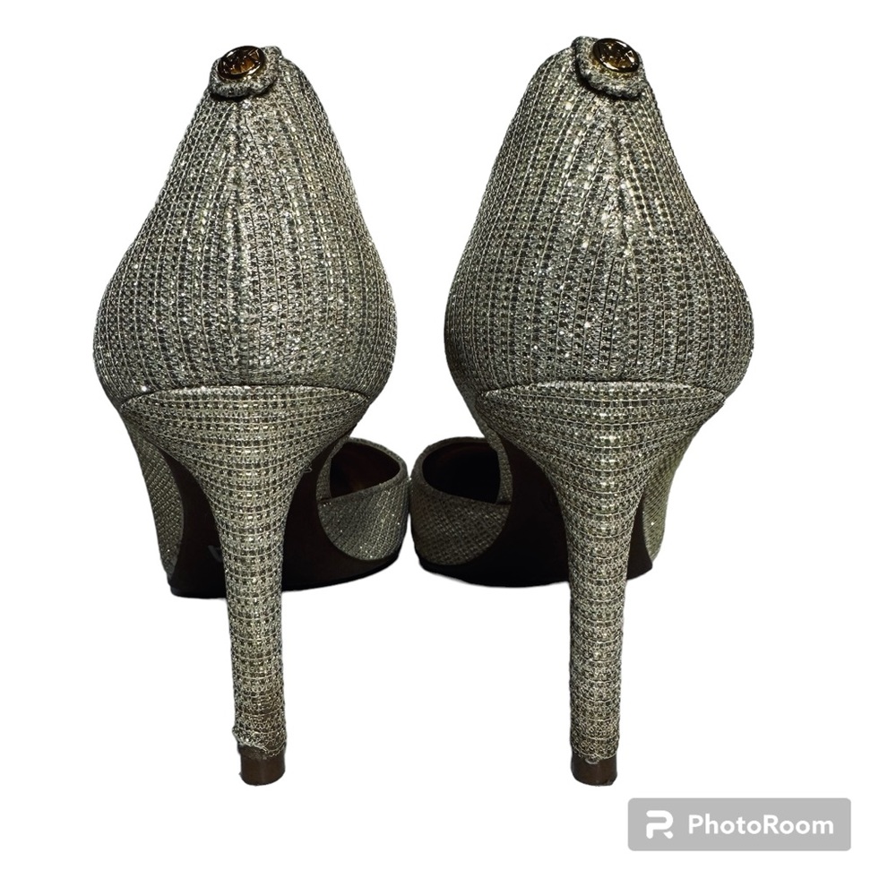 Michael Kors KeKe Gold Glitter Pumps 7 - Picture 3 of 3